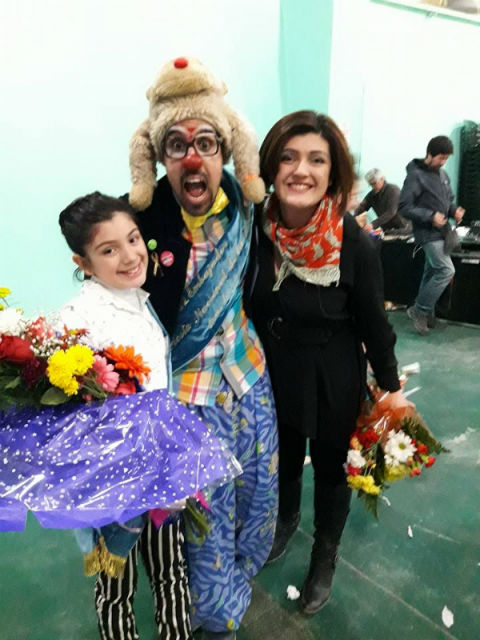 Gonzalo Montiel; Daniela Ocampo junto a su hija Martina Rocca