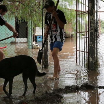 Inundación litoral agua