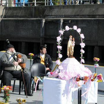 celebración, virgen, peregrinación