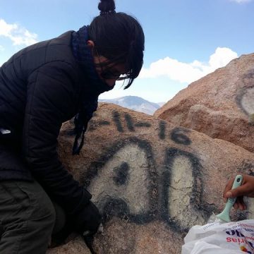 Jujuy, cerro Chañi, graffiti