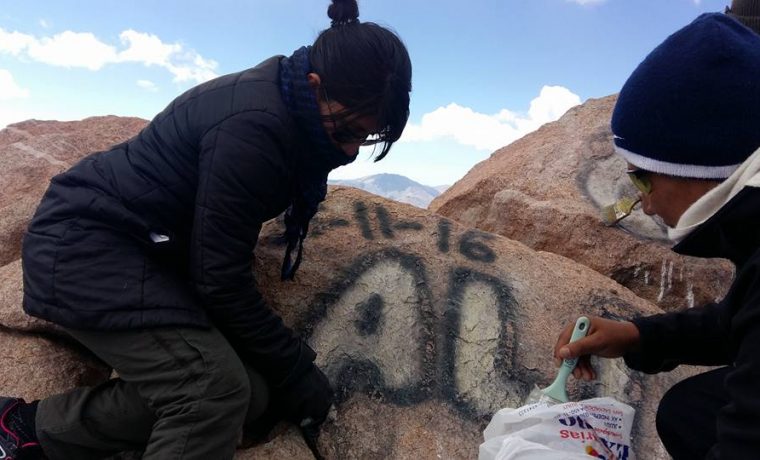 Jujuy, cerro Chañi, graffiti