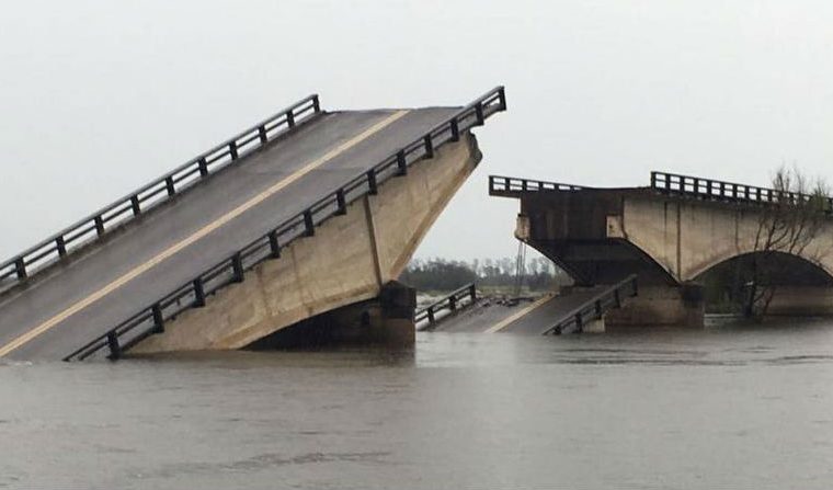 Corrientes, puente, Goya, inundación