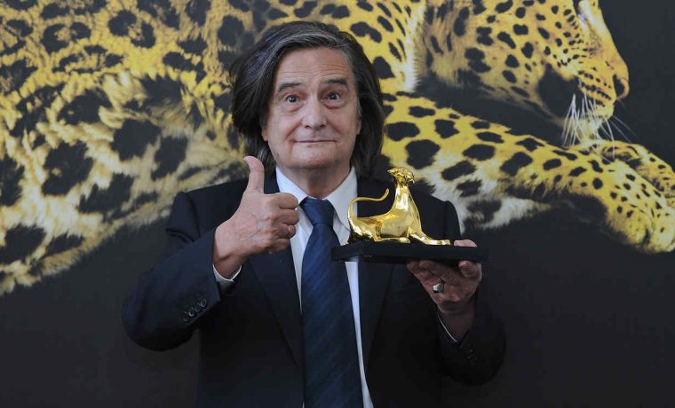 LOCARNO, SWITZERLAND - AUGUST 06:  Jean-Pierre Leaud poses with the Pardo alla carriera Award on August 6, 2014 in Locarno, Switzerland.  (Photo by Pier Marco Tacca/WireImage)